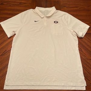 Nike Georgia Bulldogs DriFit Polo Shirt White XXL
